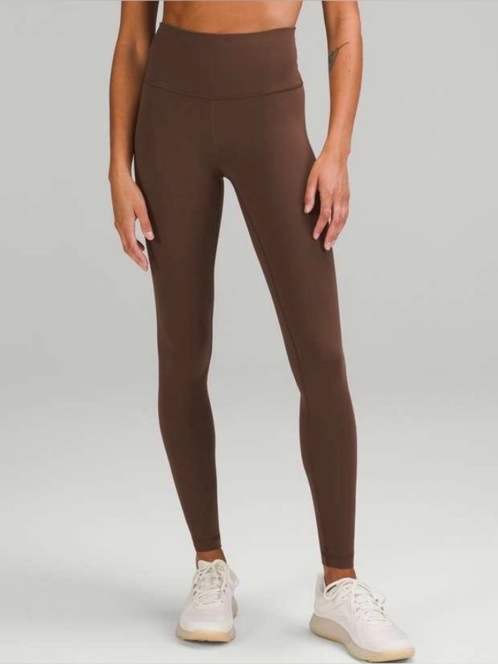 Lululemon NWT Brown High-Waist Wunder Train Tight 25” Pockets 
Espresso